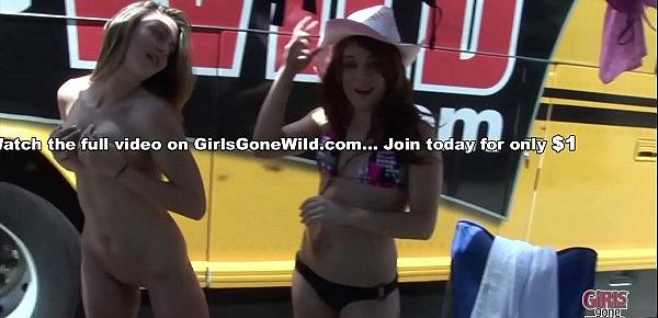  GIRLS GONE WILD - The party starts now with two hot lesbias getting busy!